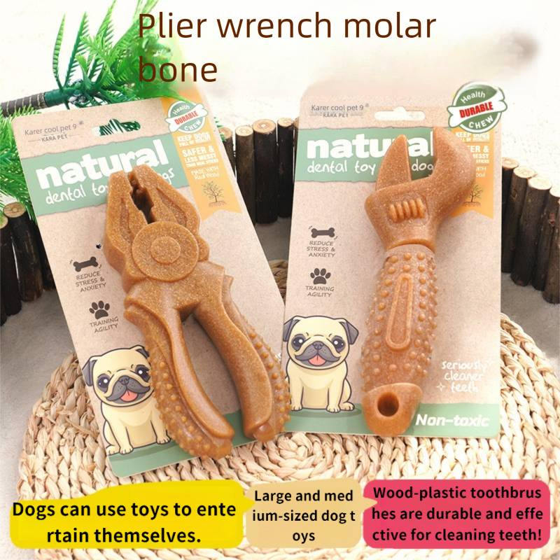 1pc Dog Toy Self-entertainment Chew Stick Made Of Wood And Plastic, Durable, Suitable For Large Dogs To Clean Their Teeth_voghion.com