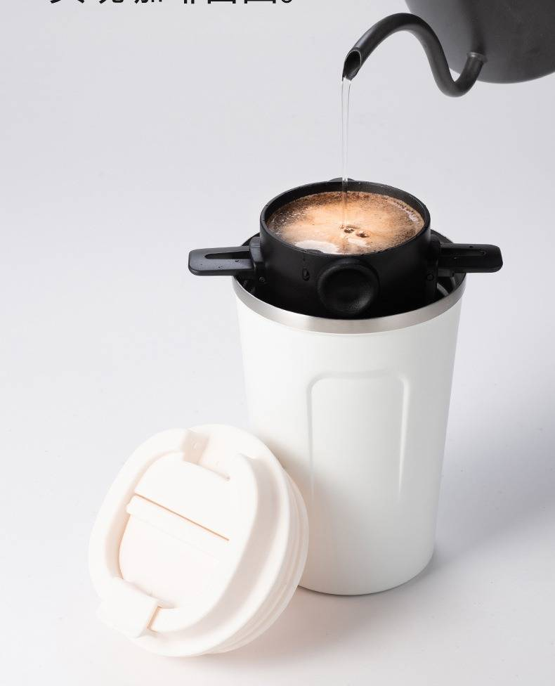 Filtro per caffè Angel, caffettiera manuale, set da caffè termico in acciaio inox, tipo antigoccia, portatile, per esterni_voghion.com