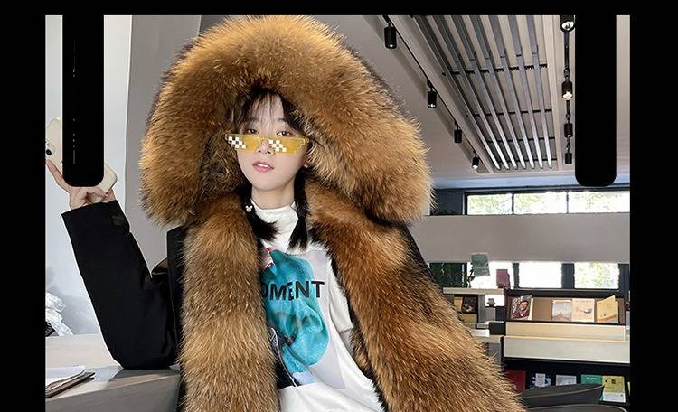 Parka lungo e medio da donna con fodera in pelliccia sintetica e cappuccio – Giacca invernale calda (fodera interna nera/beige/carbone/oro/marrone)_voghion.com