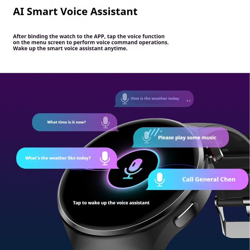 Smartwatch con chiamate Bluetooth - Batteria da 7-14 giorni, monitoraggio dell'ossigeno nel sangue e del sonno, fitness tracker impermeabile, touchscreen, ricarica magnetica_voghion.com