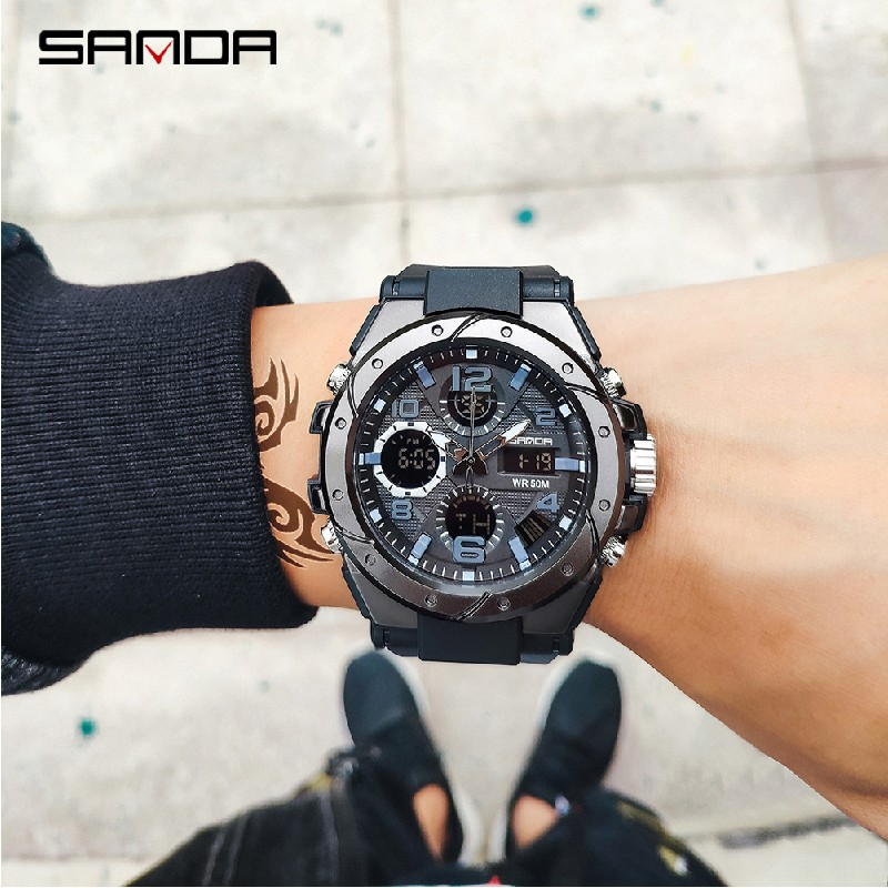 SANAD Top Luxury Men's Watch Sports Watch 5ATM Waterproof and Shockproof Alloy Dial Quartz Clock Casual Men's Watch_voghion.com