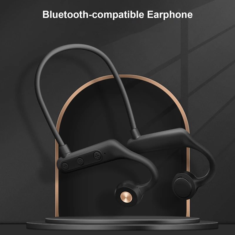 Bežične slušalice s kukicom za uho, koštana vodljivost IPX5, vodootporne 3D stereo sportske Bluetooth kompatibilne 5.0 slušalice za mobilne uređaje_voghion.com