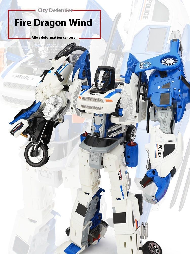 Kaiyu alaşım deformasyon beş gövdeli araba, elmas robot, ateş ejderhası rüzgar çocuk oyuncağı_voghion.com
