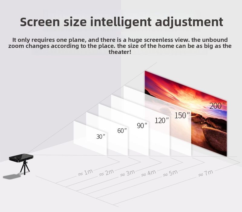 P9 Zweite Generation 1+8GB 4K HD DLP Mini Smart Micro Tragbarer Heimprojektor_voghion.com