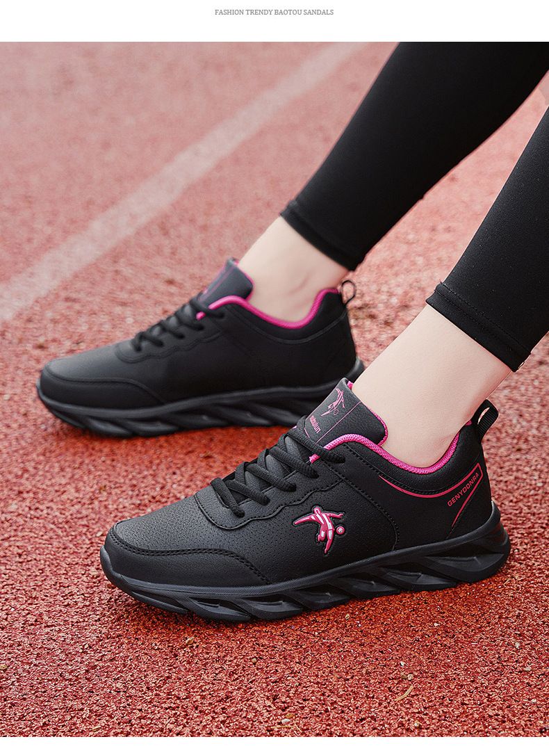 Sports women in spring 2024, new with waterproof leather surface, casual women's trend, lightweight and wear-resistant_voghion.com