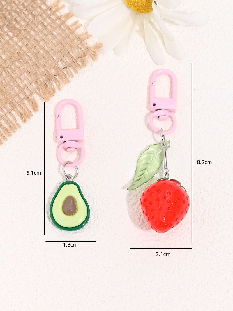 Erdbeere Traube Banane Mango Zitrone Schlüsselanhänger Simulation Obst Tasche Telefon Fall CCD Kamera Anhänger_voghion.com