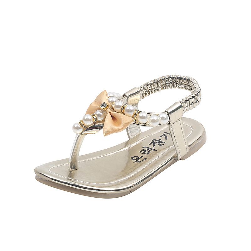 Sommer Neue Mädchen Sandalen Mode Koreanische Version Weichen Sohlen Große Kind Prinzessin Schuhe Non-slip Perlen kinder Sandalen_voghion.com