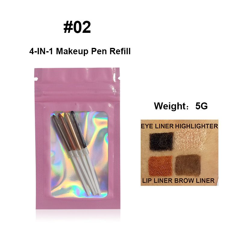 4-in-1 Make-Up Stift Vier 4 Farben Lip Liner Highlighter Eyeliner Augenbrauen Bleistift 4in1makeuppen_voghion.com