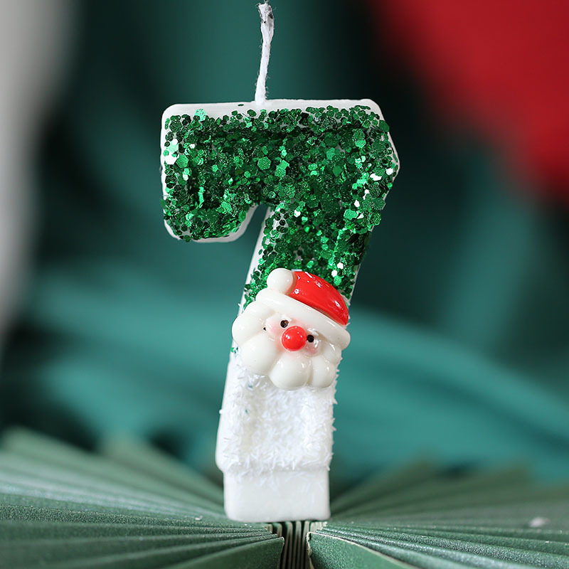 Nyt kreativt grønt hvidt julemandslys Red Hat Snowman Christmas Digital Candle_voghion.com