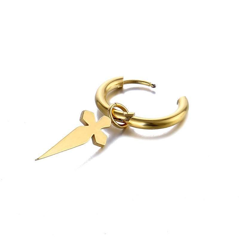 2 Stück Edelstahl Schwert Ohrringe für Männer und Frauen Punk Knorpel Ohrringe Runde Straße Hip Hop Rock Schmuck Geschenke_voghion.com