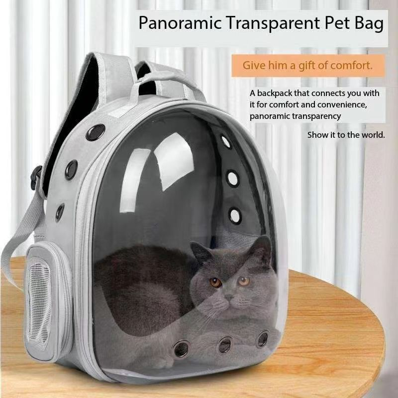 Katzentasche, tragbare Tasche, atmungsaktiver Schulterrucksack für Haustiere, große Kapazität, Katzenschultasche, Katzenkäfig, Raumkapsel, Katzenbedarf_voghion.com