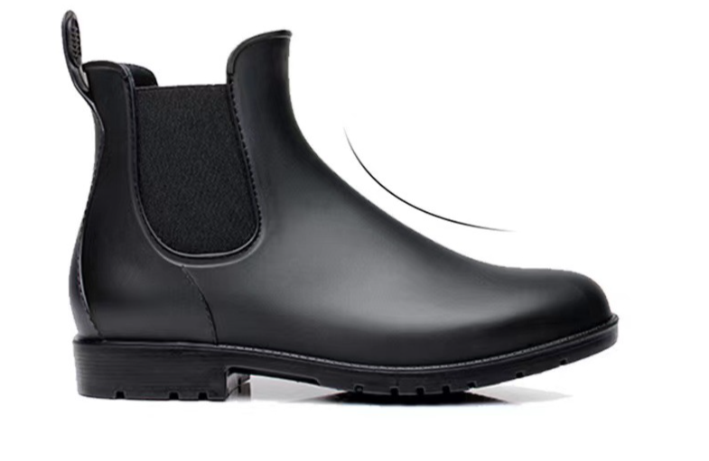 Rutschfeste Regenschuhe für Männer und Frauen, modische Wasserschuhe, wasserdichte Gummischuhe, nach Japan exportiert, kurze Röhre, wasserdichter Überschuh_voghion.com