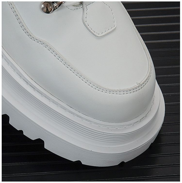 Scarpe nuove di zecca da uomo primavera 2024, scarpe alla moda, altezza interna aumentata, scarpe casual in pelle, stivali bassi Martin con fondo spesso_voghion.com