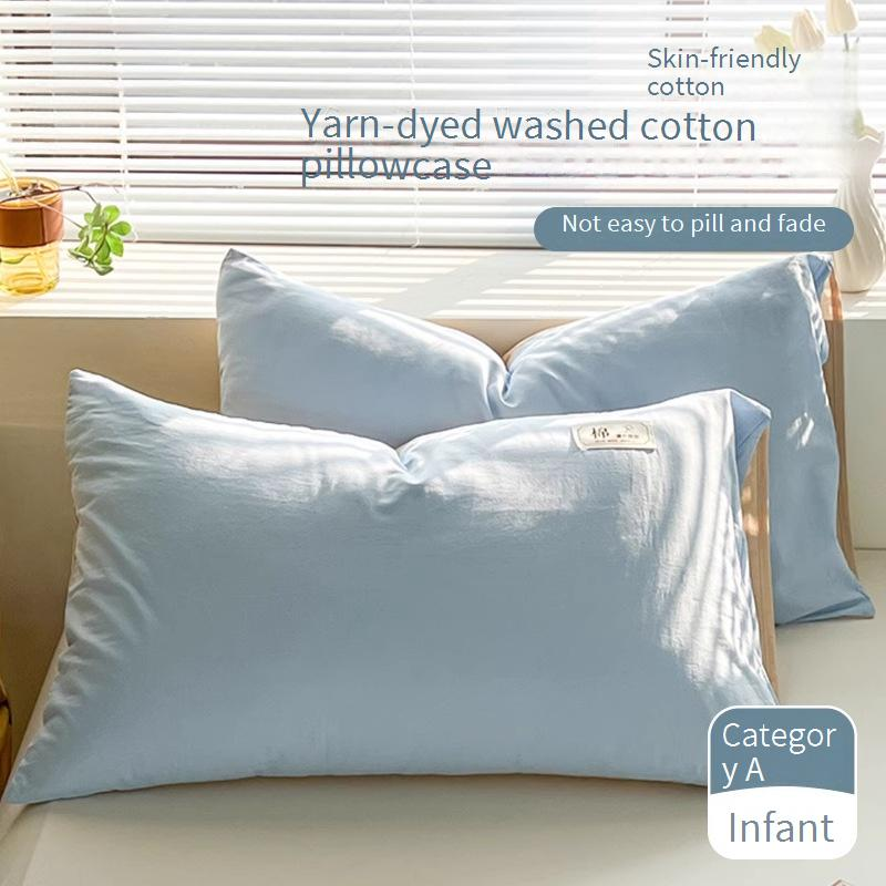 Federe in puro cotone, un paio di federe in puro cotone, tipo A, per adulti, stampate, per bambini, fodera interna per cuscino singolo._voghion.com