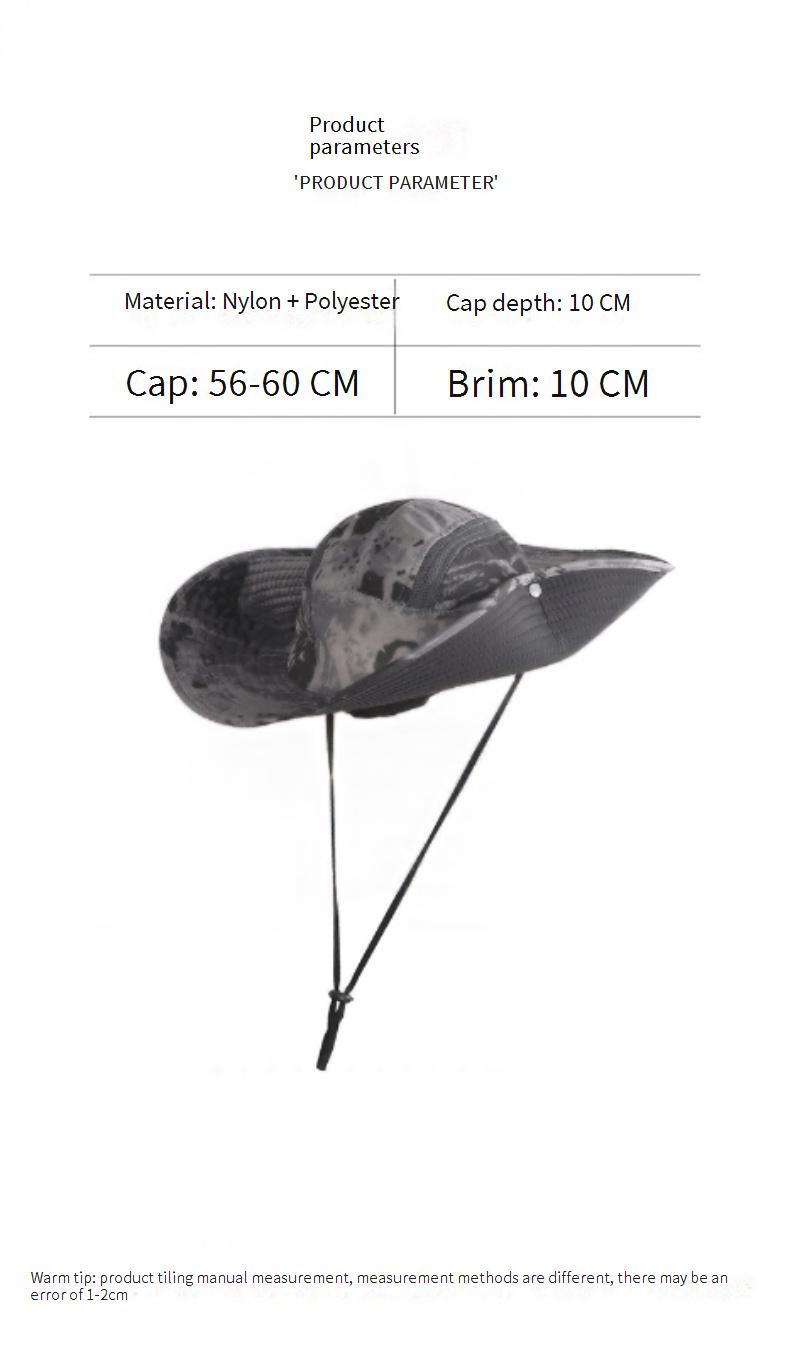 Outdoor-Bucket-Hut für Herren mit kühlenden Armstulpen und Gesichtsmaske – Sonnenschutz LSF 50+, leicht und atmungsaktiv zum Radfahren, Wandern, Reisen_voghion.com