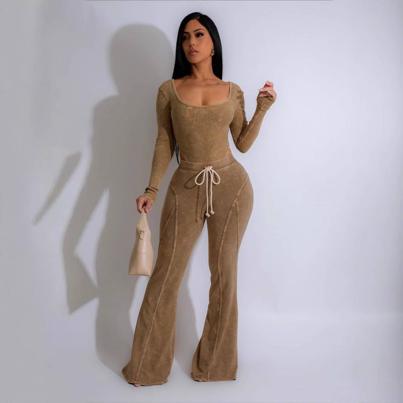 Sexy Bodysuit- und Leggings-Set für Damen – Winter-Fitnessstudio-Outfit, dehnbarer Workout-Jumpsuit mit hoher Taille_voghion.com