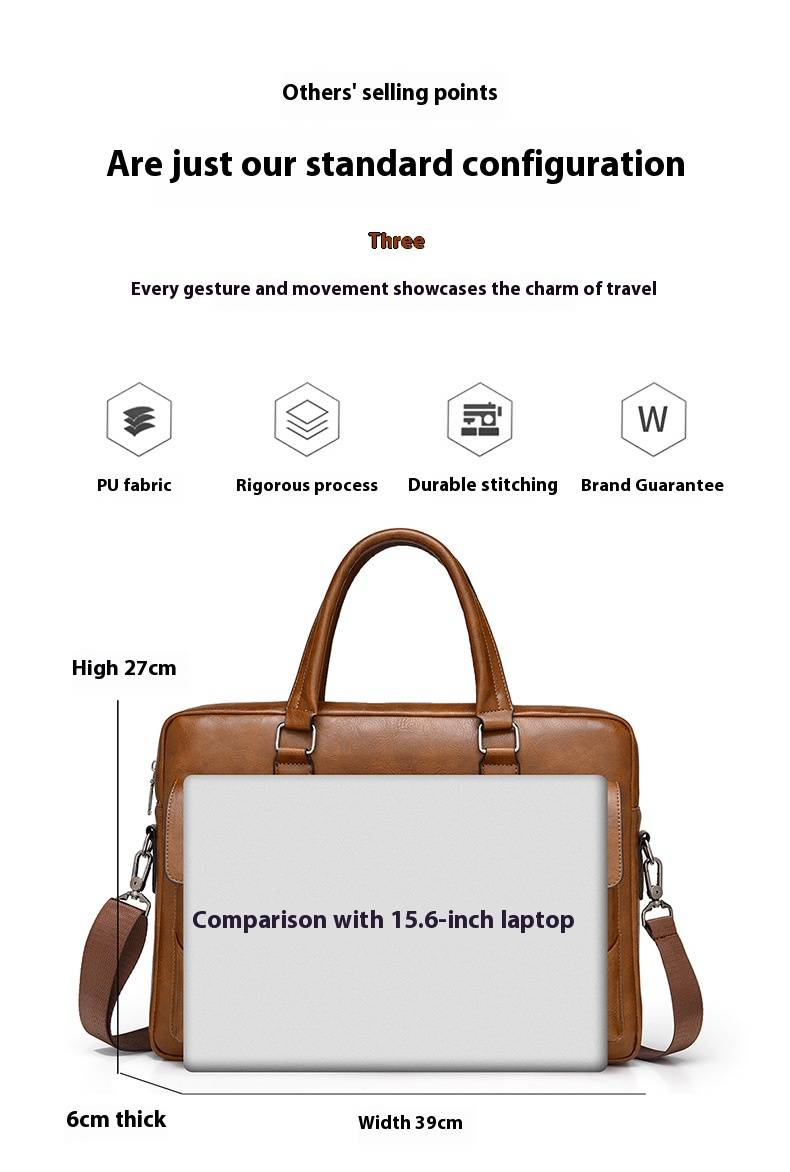 Pendler Herrenhandtasche High-End-Aktentasche mit großer Kapazität Computertasche Herren-Business-Handtasche_voghion.com