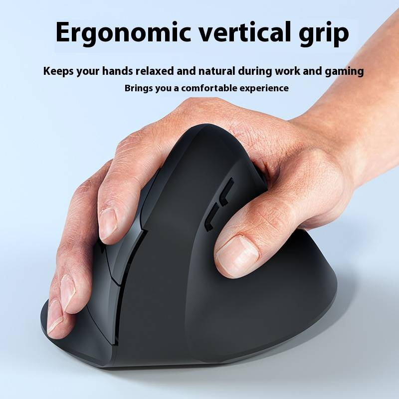 Mouse ergonômico vertical com fio – Mouse USB para escritório e jogos com 6 botões, 3600 DPI e rolagem de 4 direções – Alívio da dor para fadiga nos pulsos e mãos_voghion.com