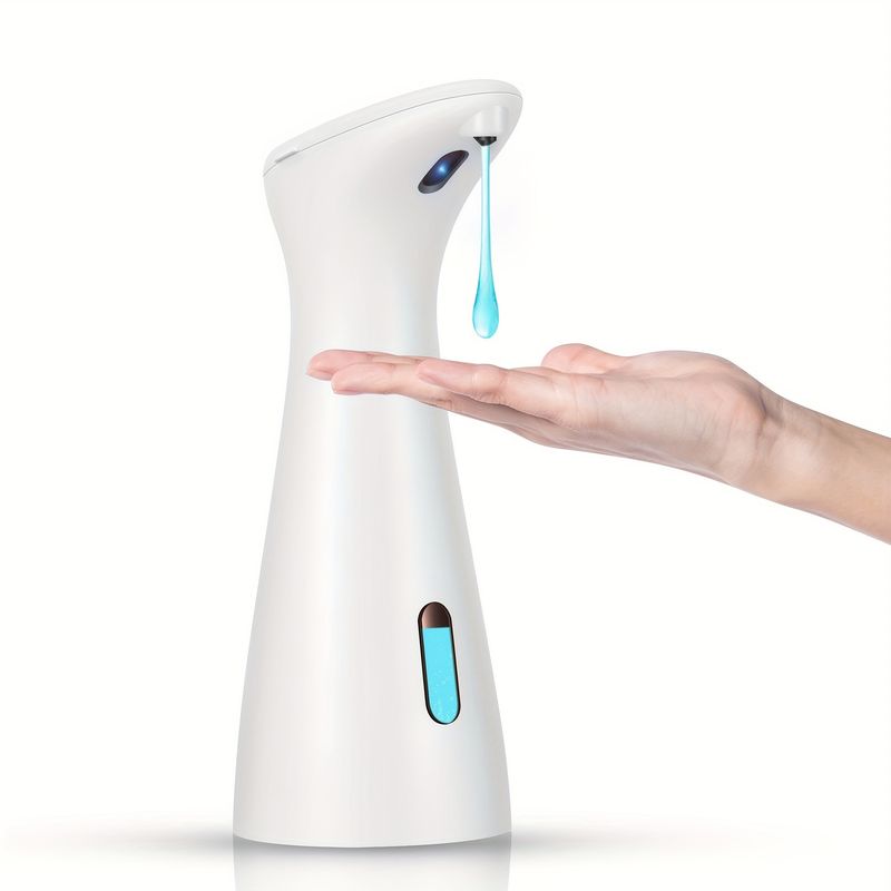 1 stuk HOTU Automatische Zeepdispenser, Aanraakloze Infraroodsensor, Handsfree Vrijstaande Bediening, Ftalaatvrij Kunststof, Werkt op Batterijen_voghion.com