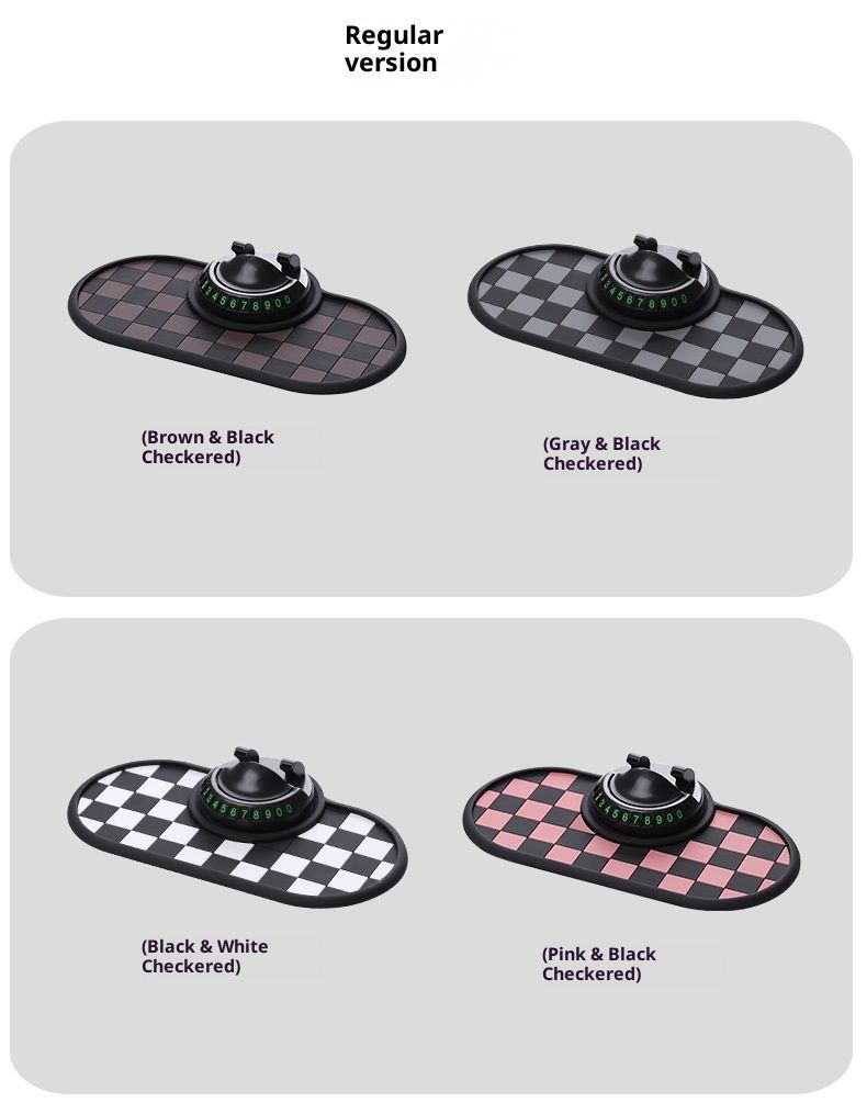 Small Deng Small Deng New Phone Anti-Slip Mat Moving Car License Plate Holder 3-in-1 Multi-Function Dashboard Navigation Stand Heat Resistant_voghion.com