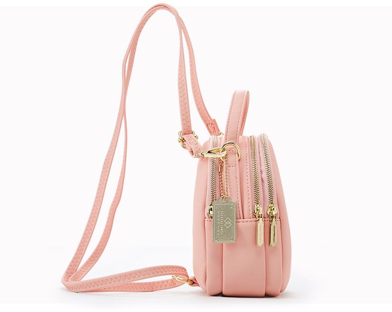 Nueva mochila para mujer, versión coreana, color sólido, bolso informal para mujer, mochila pequeña simple de gran capacidad para mujer_voghion.com