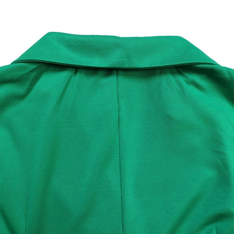 Damenbekleidung Damenmode Temperament Zweireihiger Anzugkragen Einfarbiges Kleid Mittellanges Kleid_voghion.com