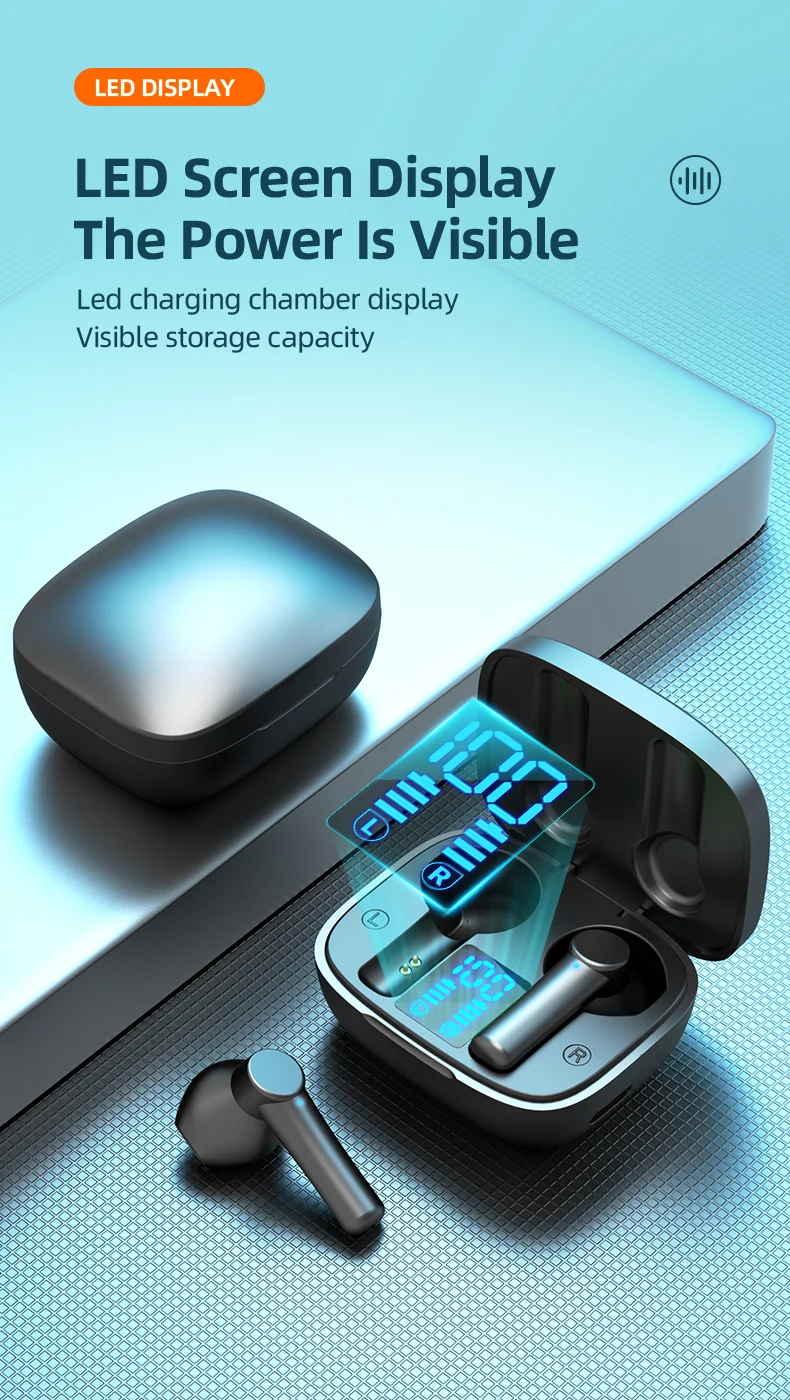 LB-8 TWS Surround Sound HiFi Bluetooth Headphones Wireless Earphone Sports Waterproof Gaming Earbuds Touch 9D Stereo Headsets_voghion.com