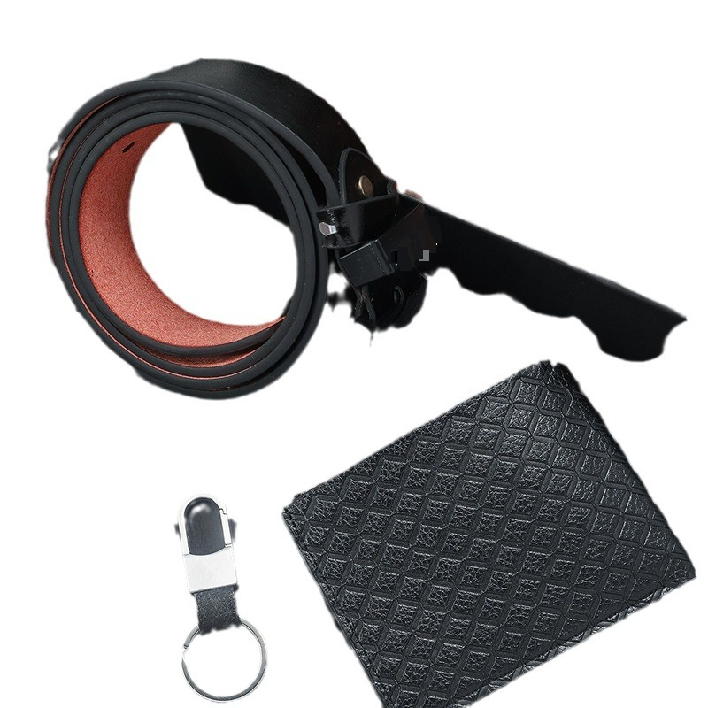 Geschenkset für Herrentaschen, Gürtel, Geldbörse, Schlüsselanhänger, dreiteilige High-End-Geschenkbox, exquisites Business-Geschenkset für Herren_voghion.com
