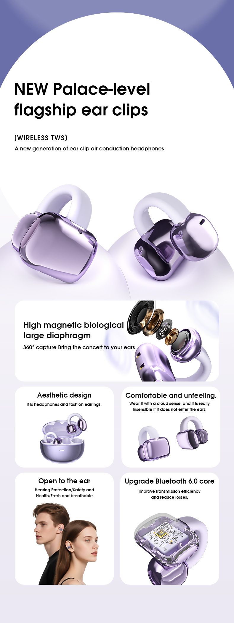 New TS61 Air-conductive Non-intrusive Long-range Sports Earbud Wireless Headphones_voghion.com