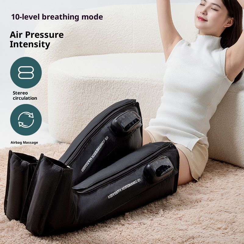 Wireless Air Compression Leg Massager With Heating & 5 Modes For Foot & Calf Pain Relief - Rechargeable & Portable_voghion.com