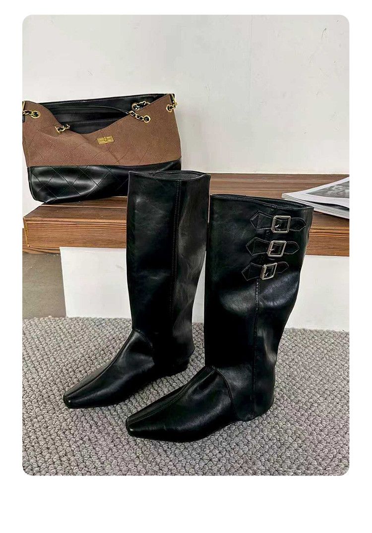 Cameido Convertible Knight Boots With Detachable Trousers High Heel Short Boots_voghion.com
