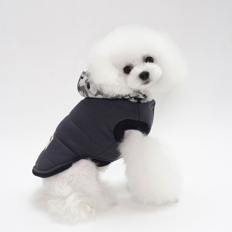 Abbigliamento per animali domestici autunno e inverno, cappelli mimetici, cappotti di cotone_voghion.com