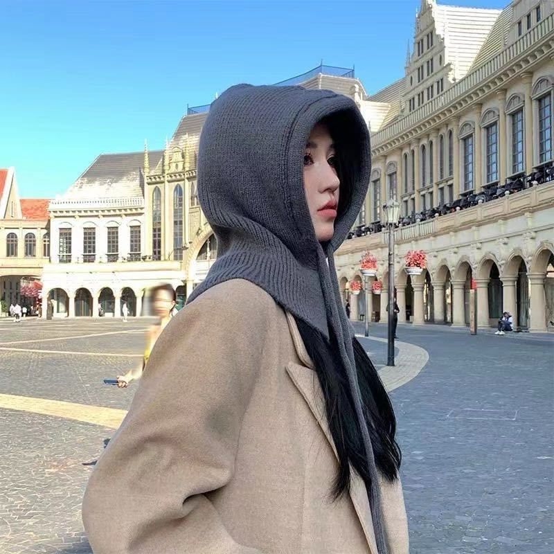 Barak coreano rafia per donna inverno caldo sciarpa combo coppia stile protezione orecchie cappello lavorato a maglia_voghion.com