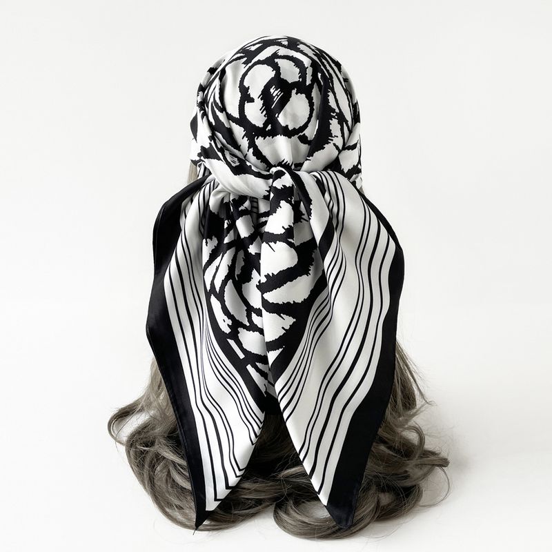 2024 Neuer 90-Quadrat-Rosen-Design-Sommerschal aus Seide mit dünnem, leichtem, atmungsaktivem Sonnenschutz_voghion.com