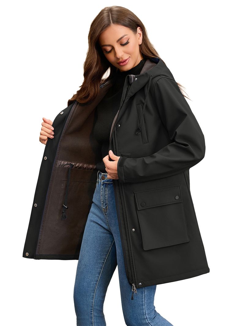 Waterdichte windjack met capuchon voor dames - lichtgewicht regenjas voor herfst en winter (EU-maten S-XXXL)_voghion.com