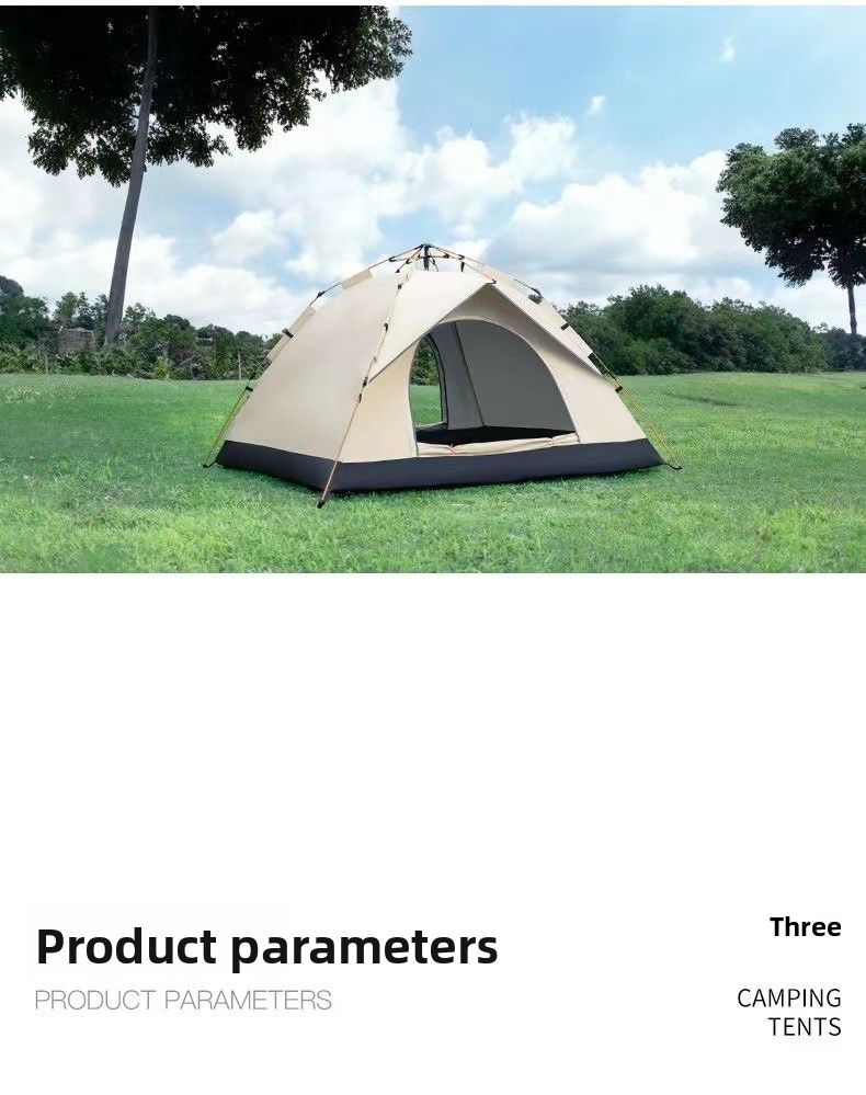 Tenda da campeggio automatica pieghevole portatile da spiaggia per esterni, con apertura rapida, protezione solare, spessa e antipioggia, set completo_voghion.com
