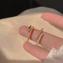 Super Immortal Star Zircon Open per donna, anello di alta moda, micro intarsio leggero di lusso e anello unico per l'indice_voghion.com
