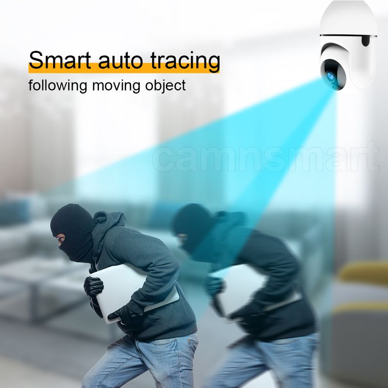1080P Wifi kamera E27 spuldze Ycc365plus Mini PTZ HD infrasarkanā nakts redzamība Divvirzienu saruna Bērnu monitors Mājas drošība_voghion.com