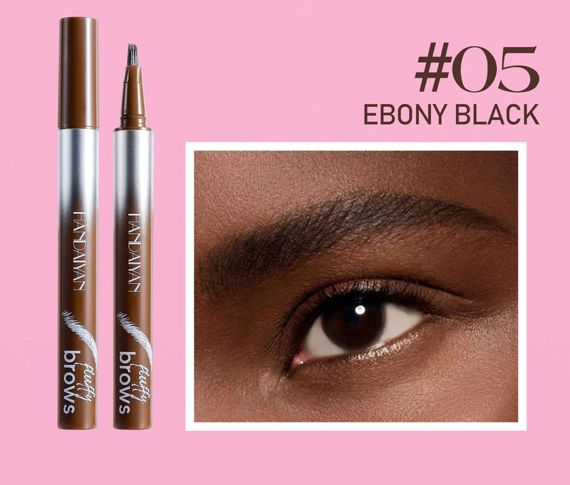 HANDAIYAN 4-Color Wild Eyebrow Pen – Wasserfester, lang anhaltender flüssiger Augenbrauenstift mit natürlichem, haarähnlichem Finish_voghion.com