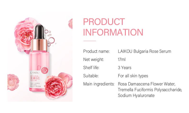 Sérum Laico Essence de Rose Bulgare 17 ml Soin hydratant et hydratant pour la peau Emballage anglais_voghion.com
