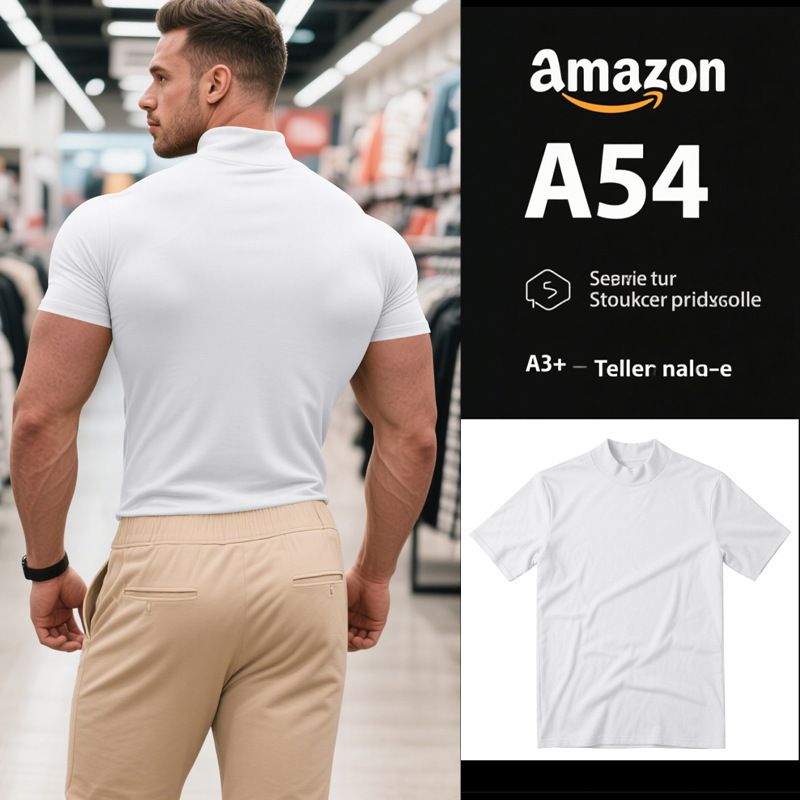 Men's Slim Fit Short Sleeve T-Shirt - Breathable High Neck Casual Top For Everyday Wear (White, Black, Khaki, Iron Grey, Beige, Brown)_voghion.com