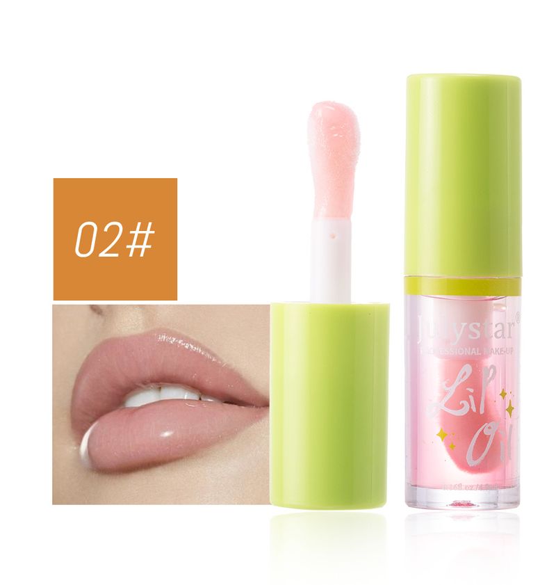 Julystar Feuchtigkeitsspendender Lipgloss mit großem Pinselspiegel, feuchtigkeitsspendendes Cantaloupe-Lippenöl, 4-teiliges Make-up-Set_voghion.com