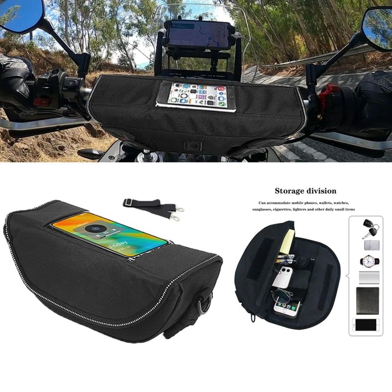 DO Apulia RS660/Tuono 660 Nadaje się do wszystkich roczników motocykli Torba na kierownicę Wodoodporna torba do przechowywania na kierownicę Torba pyłoszczelna_voghion.com