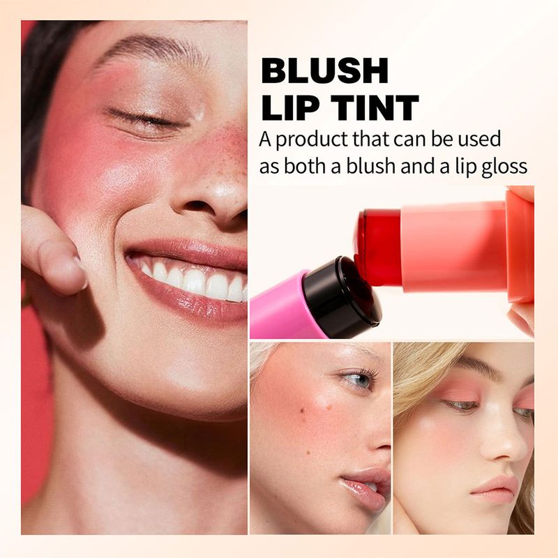 Clubday Jelly Set Makeup Q Play 4 Color Moisturizing Matte Carmine powder blusher_voghion.com
