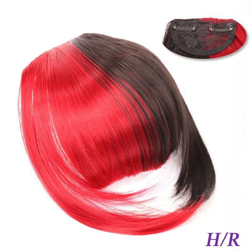 Włosy syntetyczne Peruki do sprzedaży bezpośredniej z prostymi grzywkami dla kobiet i podwójnymi bokobrodami_voghion.com