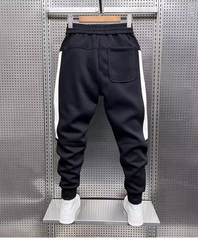 2023 New Pants Men's Striped Casual Pants Tie-in Hip Hoodies Spring And Autumn Haren Handsome Sports Youth_voghion.com