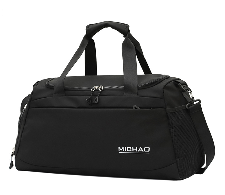 Borsa da palestra, separazione tra asciutto e bagnato, trolley, scomparto indipendente per le scarpe, logo stampato, borsa sportiva casual_voghion.com