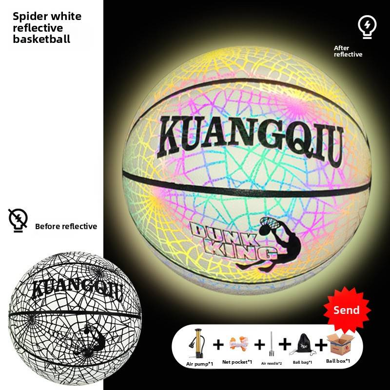 Street Glow Performance Basketball Size 7 - Professional Grade Night Play Ball With Enhanced Durability_voghion.com