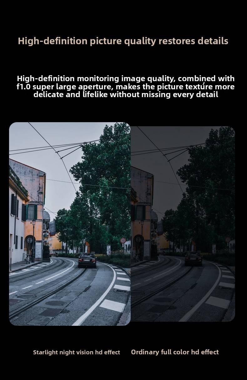 Solar Security Camera Low Power Consumption Starlight Night Vision Wireless Home Monitoring With Mobile Remote Viewing (AI Motion Detection)_voghion.com