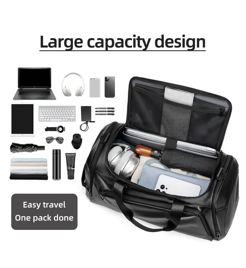 Large-capacity, Multi-functional Travel Bag For Business Trips, Crossbody Luggage Bag, Dry And Wet Separation, Fitness Training Backpack_voghion.com
